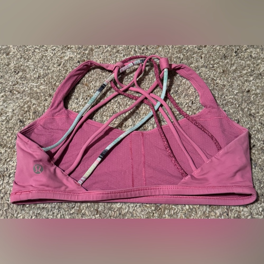 Pink Lululemon Free to Be Wild Sports Bra - Picture 2 of 3
